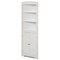 6.51E+11 White Standing Storage Corner Cabinet Organizer with 3 Open Shelf and Double Shutter Doors
